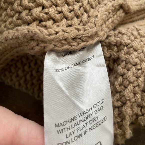 Quince Tan Cable Knit Cardigan - Picture 7 of 12